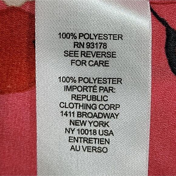 Tahari Tonal Pink Cherry Blossom V-Neck Blouse Plus Size 3X New! - Picture 6 of 8